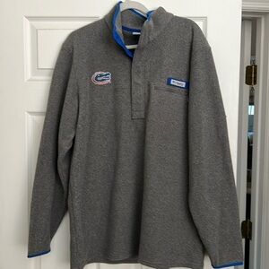 Columbia pfg fleece pull over men’s LG gray